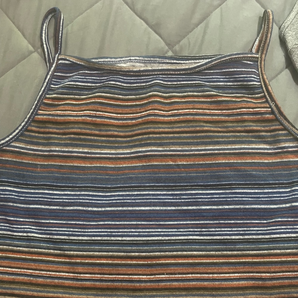 Knit Striped Crop Tank